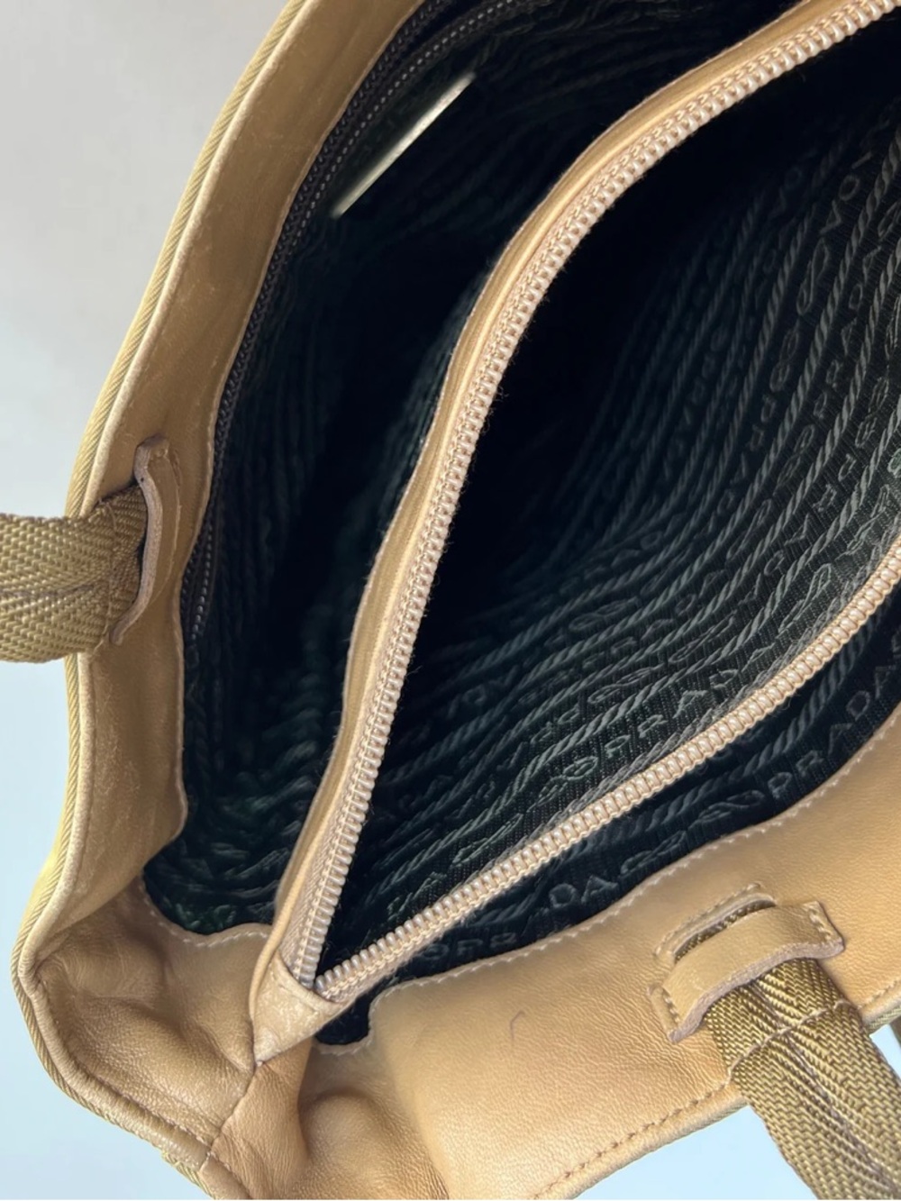 Prada Nylon Tessuto Tote Bag - Army Beige - Picture 12 of 13
